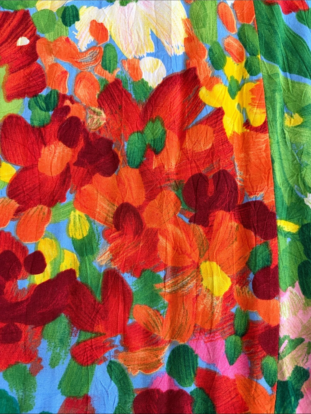 Vintage Jams World Bright Multi-Color Floral Maxi Dress Hawaii Size M - Picture 6 of 7